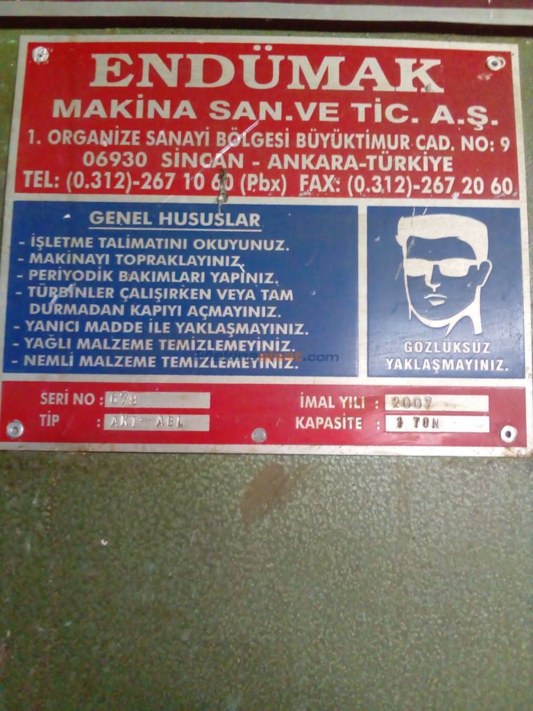 ENDUMAK KUMLAMA MAKİNASI 1 TONLUK 4