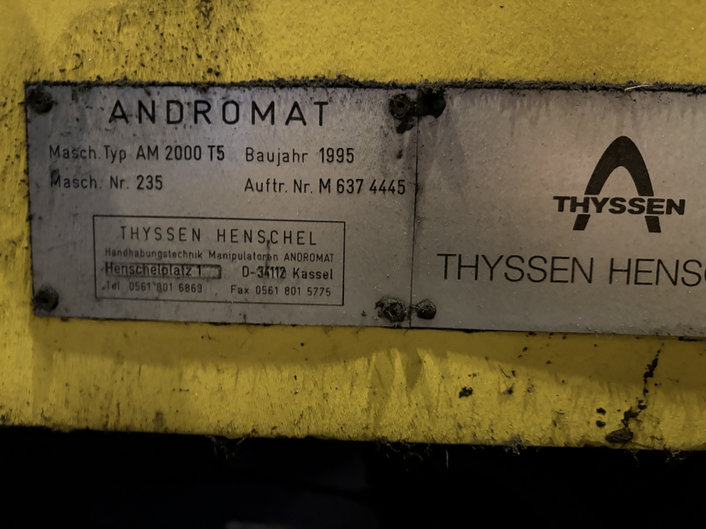 Thyssen Henschel Andromat Manipulator AM 2000 / T5 – Satılık 6